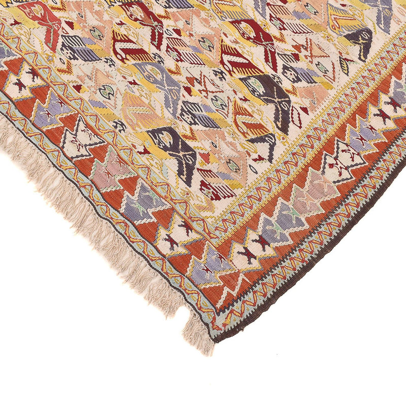 Hedvábný kilim Koberec 160x255cm - karamelová