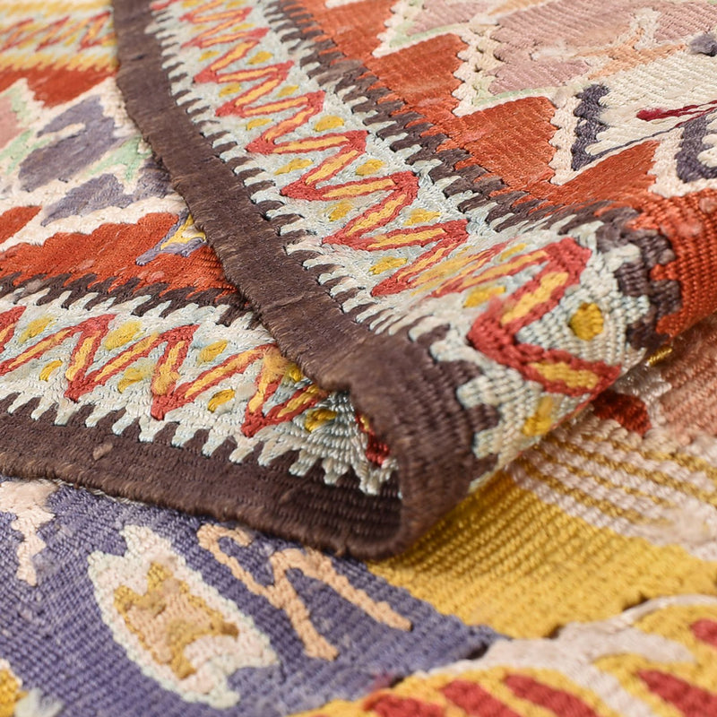 Hedvábný kilim Koberec 160x255cm - karamelová