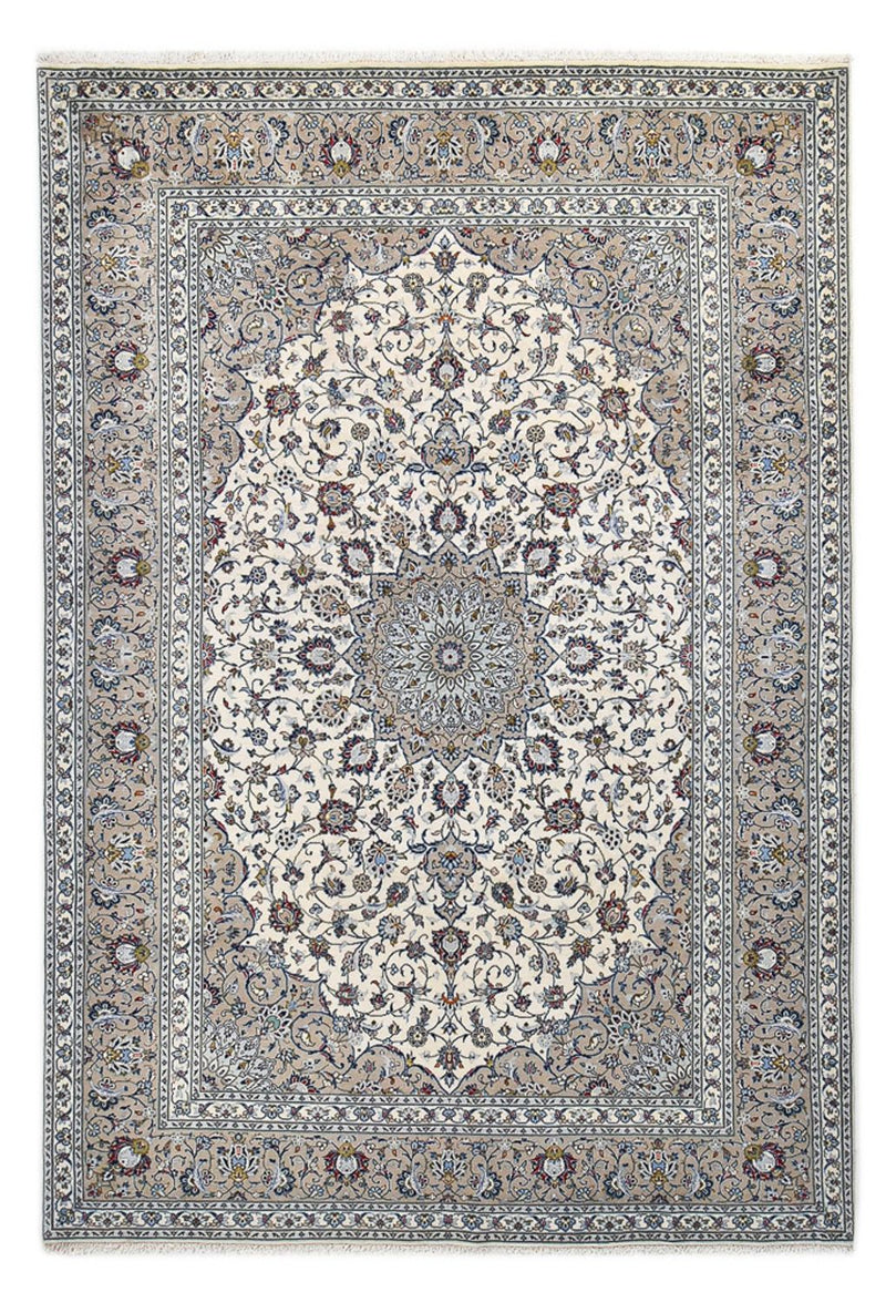 Kashan Koberec 240x354cm - Perský koberec - šedá