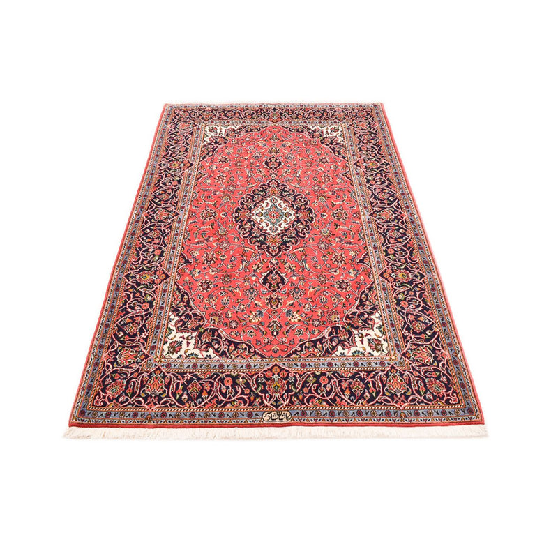 Kashan Koberec 138x217cm - Perský koberec - světle červená