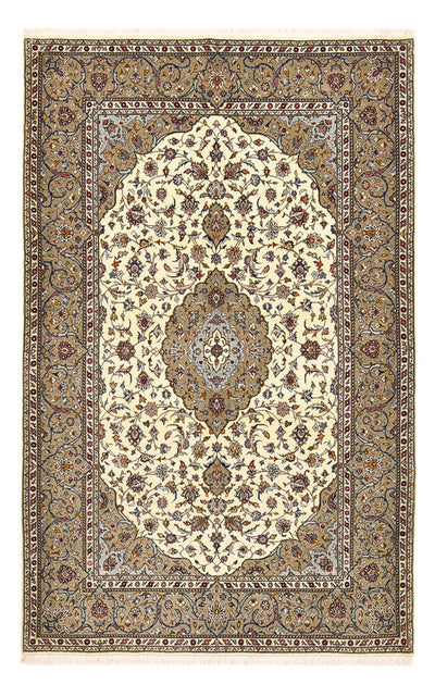 Kashan Koberec 142x225cm - Perský koberec - pískový