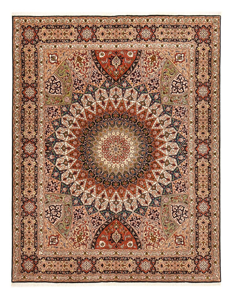 Tabriz - 50 Raj Koberec 205x260cm - Perský koberec - tmavě béžová
