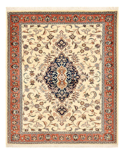Sarouk Koberec 115x145cm - Perský koberec - světle béžová