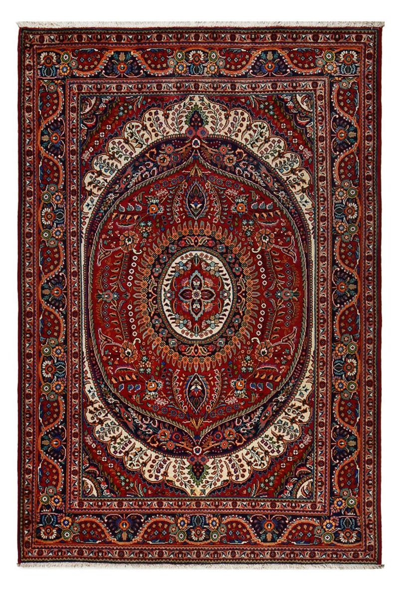 Ardabil Koberec 204x300cm - Perský koberec - tmavě červená