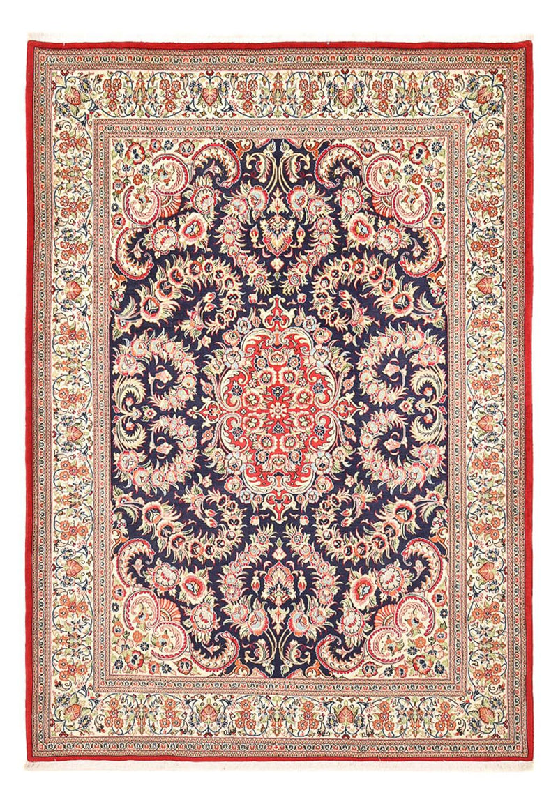 Qom Koberec 210x300cm - Perský koberec - tmavě modrá