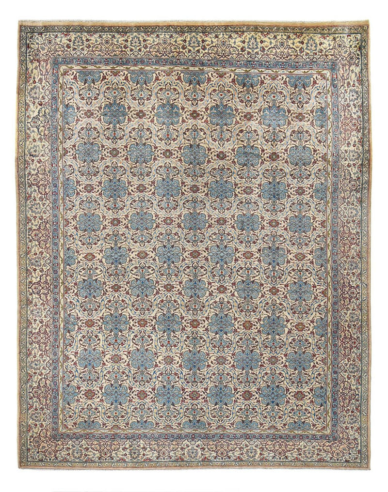 Kashan Koberec 304x396cm - Perský koberec - pískový