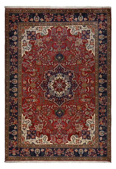 Tabriz Koberec 203x290cm - Perský koberec - bordeauxská červená