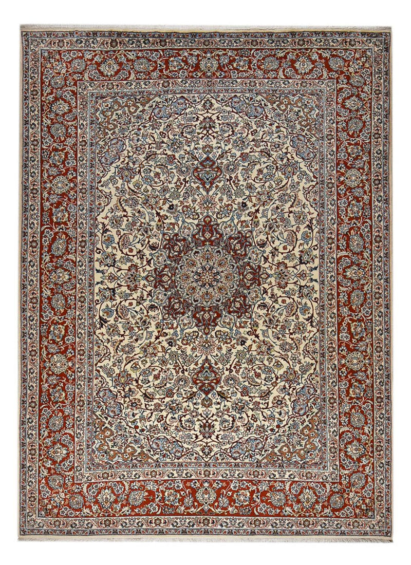 Kashan Koberec 259x356cm - Perský koberec - rezavá