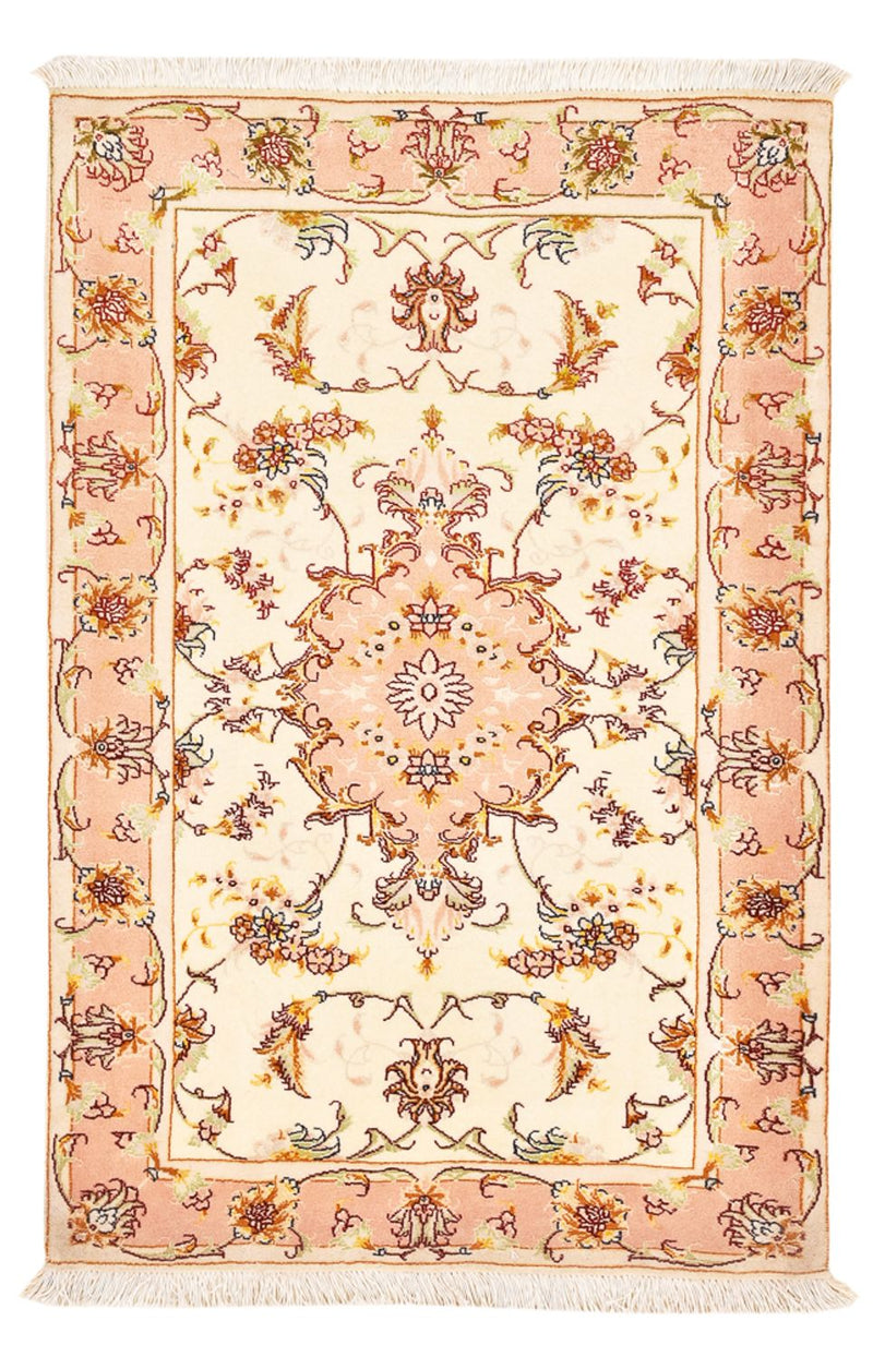 Tabriz - 50 Raj Koberec 66x101cm - Perský koberec - světle béžová