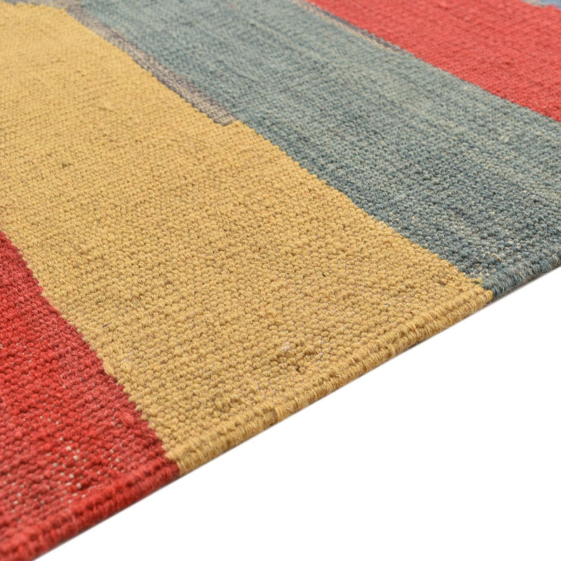 Moderní kilim Koberec 192x288cm - Vlněný koberec - vícebarevný