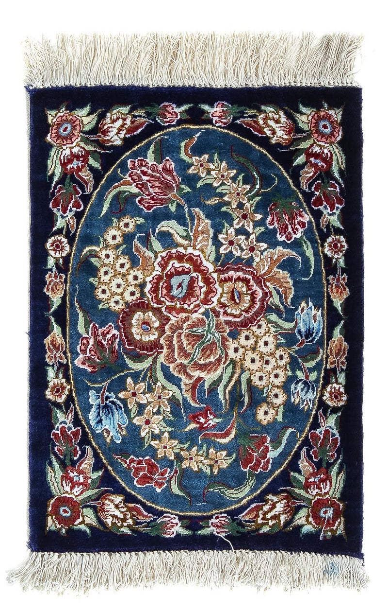 Qom hedvábí Koberec 28x40cm - Perský koberec