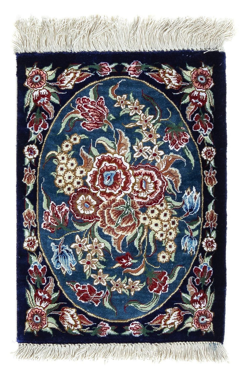 Qom hedvábí Koberec 28x40cm - Perský koberec
