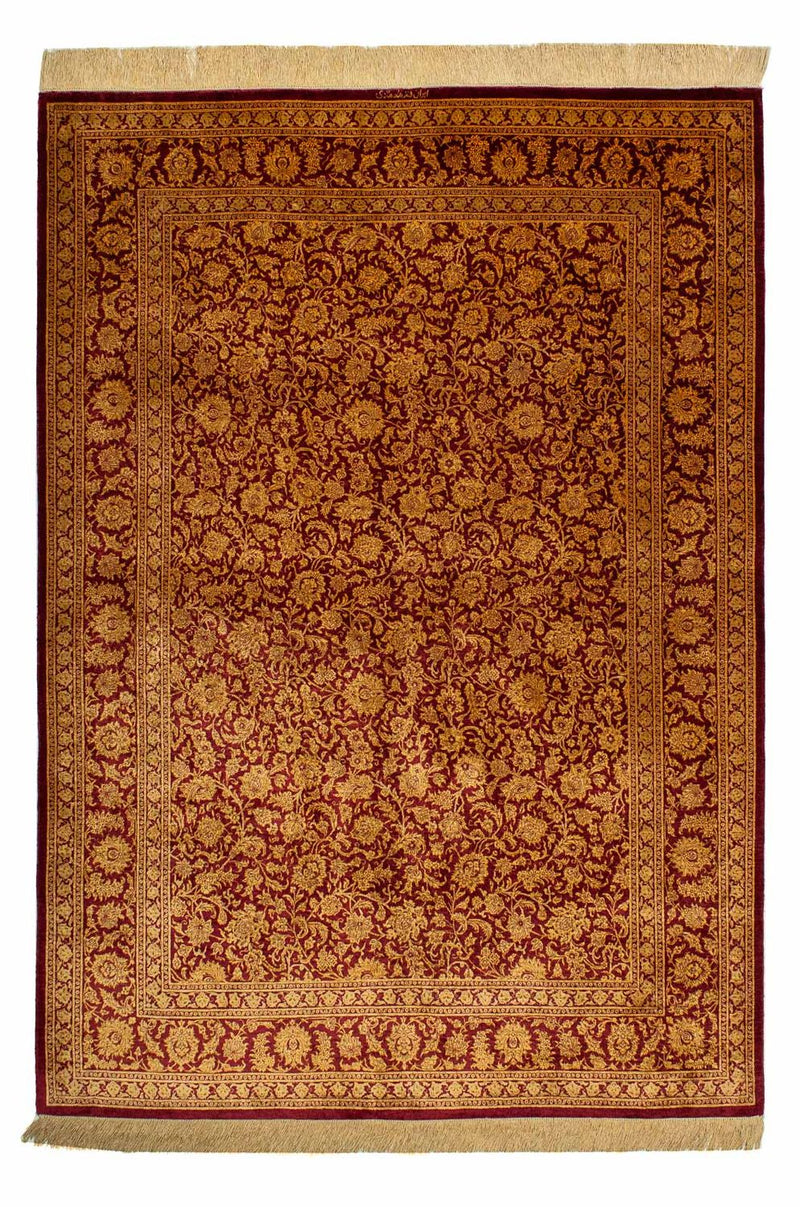 Qom hedvábí Koberec 216x132cm - Perský koberec