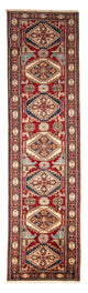 Kazak Koberec 76x300cm - Orientální koberec - tmavě červená