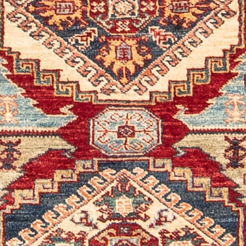Kazak Koberec 76x300cm - Orientální koberec - tmavě červená
