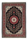 Qom Koberec 140x210cm - Perský koberec - Obdélníkový / Tmavě modrá / 140 x 210 cm Obdélníkový