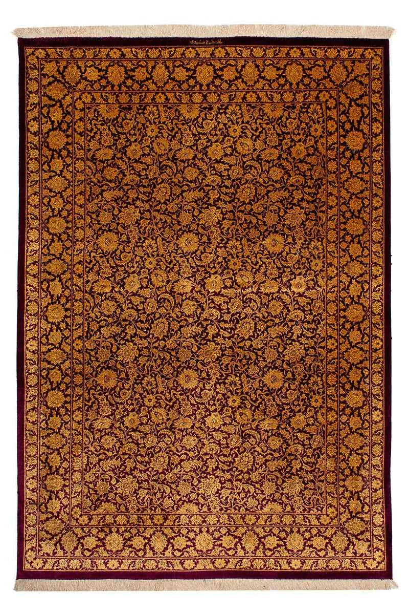 Qom hedvábí Koberec 132x216cm - Perský koberec