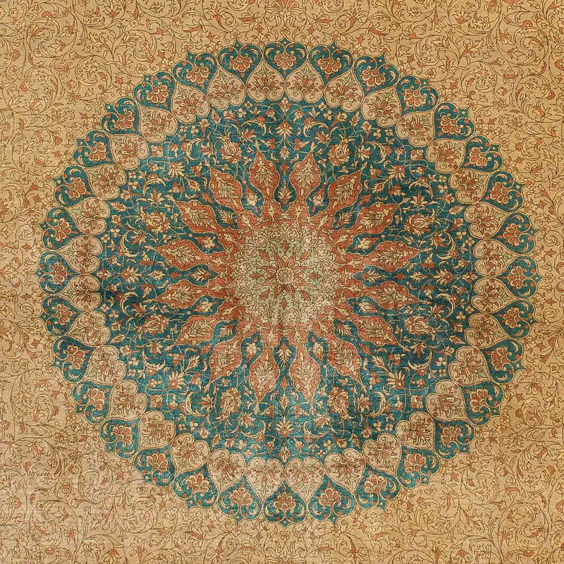 Qom hedvábí Koberec 130x188cm - Perský koberec