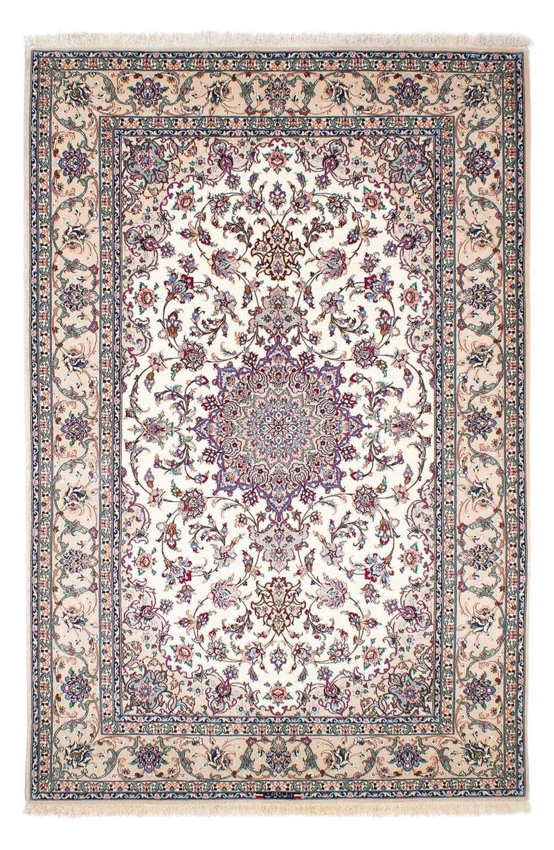 Isfahan Koberec 151x228cm - Perský koberec - béžová