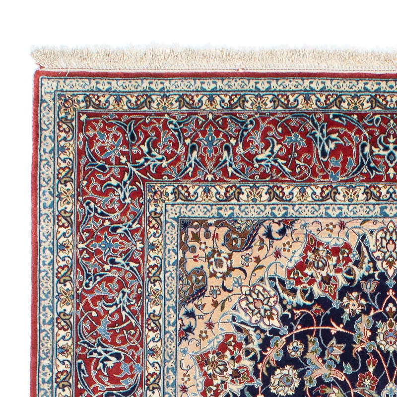 Isfahan Koberec 152x220cm - Perský koberec - tmavě modrá