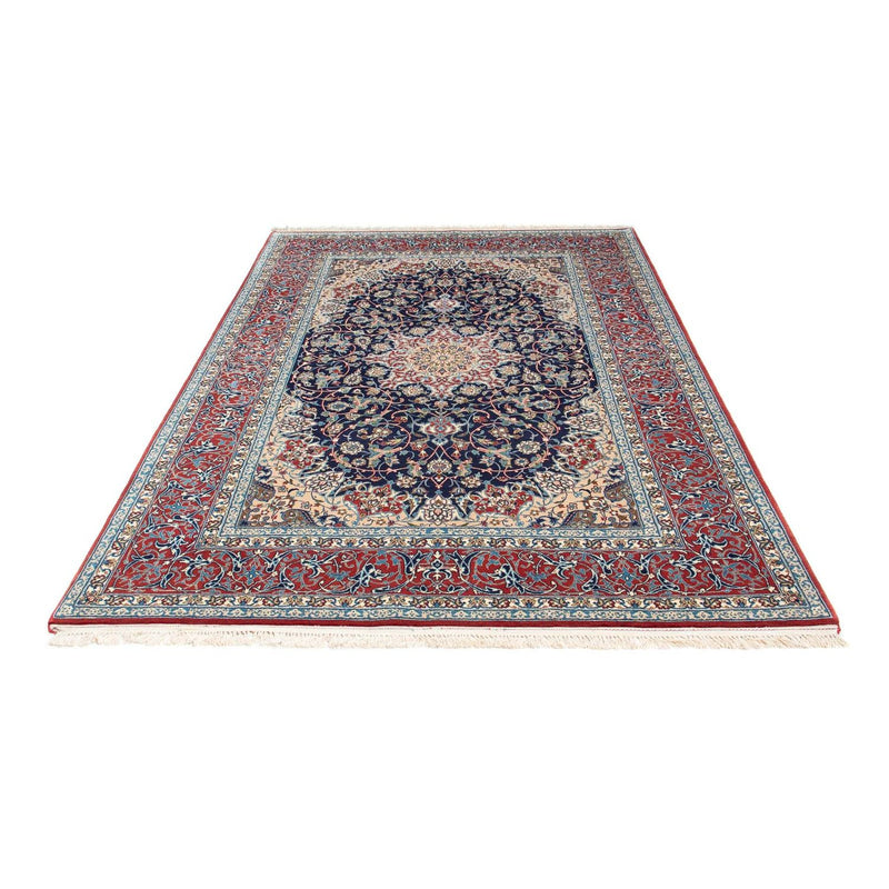 Isfahan Koberec 152x220cm - Perský koberec - tmavě modrá