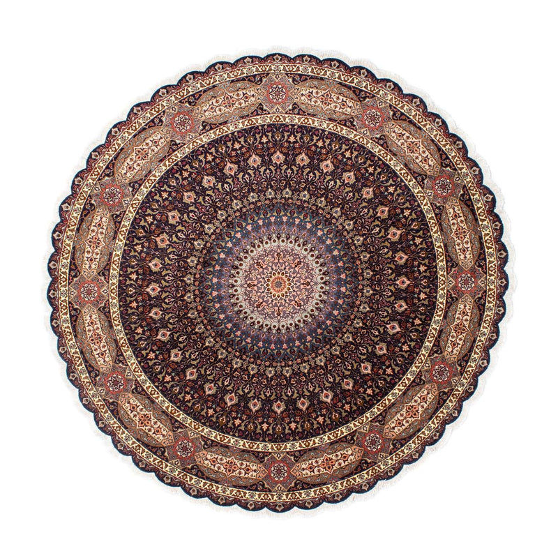 Tabriz - 50 Raj Koberec 240x240cm - Perský koberec - tmavě modrá