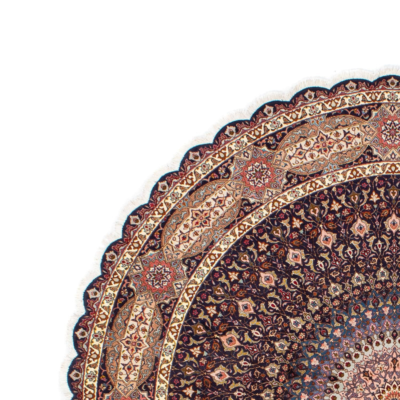 Tabriz - 50 Raj Koberec 240x240cm - Perský koberec - tmavě modrá