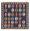 Kilim Fars Koberec 96x96cm - Čtvercový / Tmavě modrá / 96 x 96 cm Čtvercový
