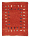Perský Gabbeh Koberec 152x192cm - Perserteppich Wollteppich - Obdélníkový / Červená / 152 x 192 cm Obdélníkový