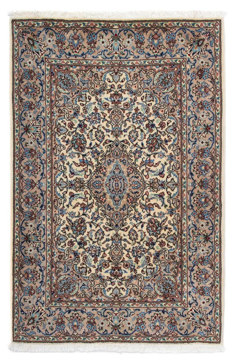Kashan Koberec 98x147cm - Perský koberec - béžová