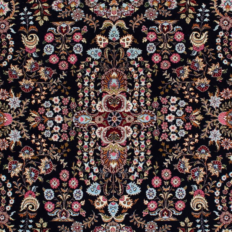 Qom Koberec 141x193cm - Perský koberec - tmavě modrá