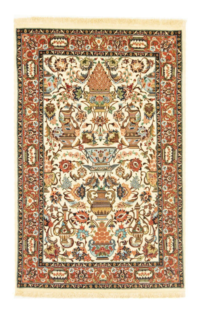 Qom Koberec 102x160cm - Perský koberec - béžová