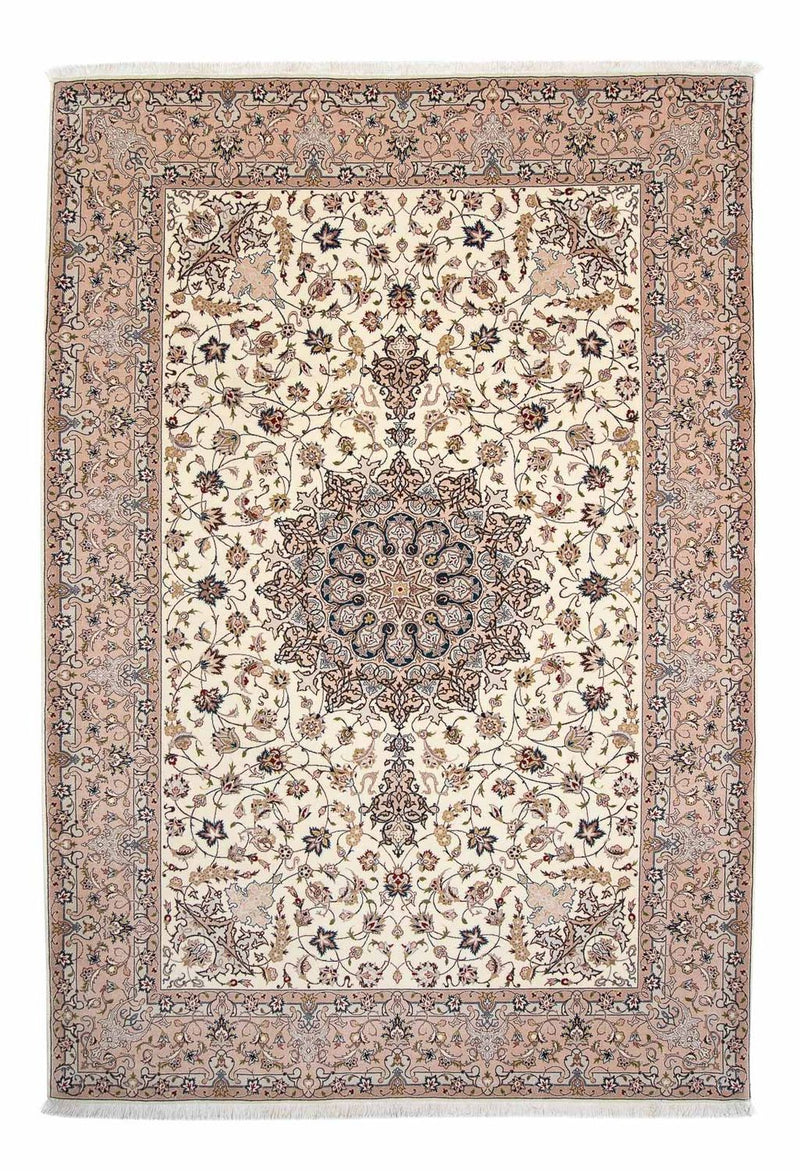 Tabriz - 50 Raj Koberec 202x306cm - Perský koberec - béžová