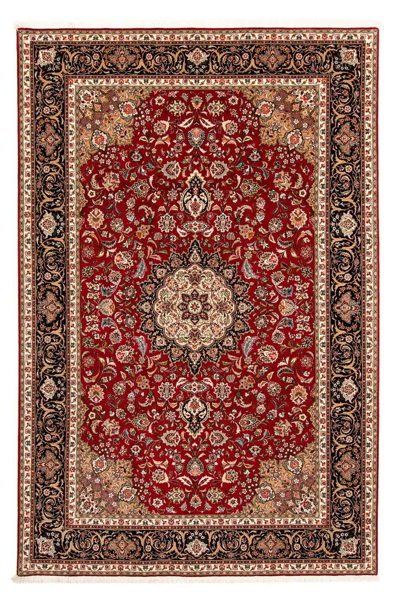 Tabriz - 50 Raj Koberec 206x316cm - Perský koberec - tmavě červená