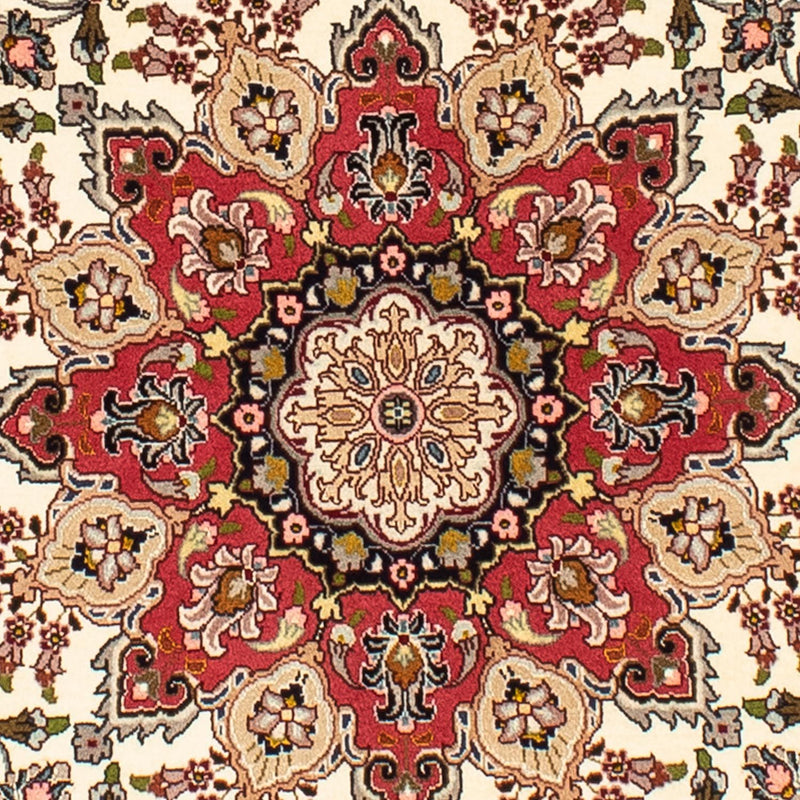 Tabriz - 50 Raj Koberec 148x148cm - Perský koberec - béžová