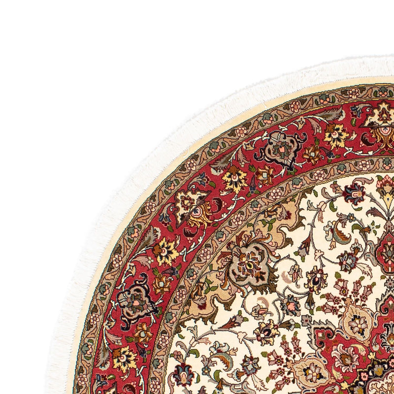 Tabriz - 50 Raj Koberec 148x148cm - Perský koberec - béžová