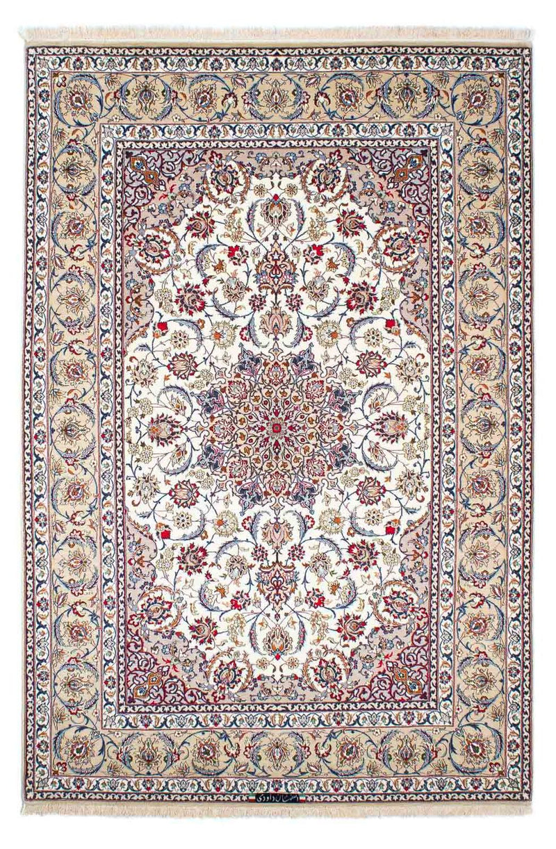Perský koberec - Isfahán - Premium - 237 x 158 cm - béžová