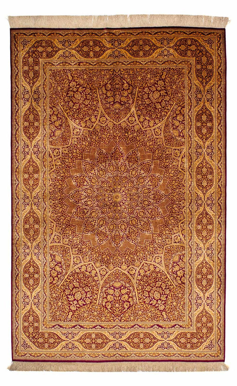 Qom hedvábí Koberec 132x216cm - Perský koberec
