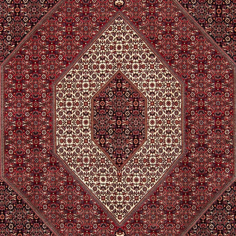 Bidjar Koberec 250x250cm - Perský koberec - tmavě červená