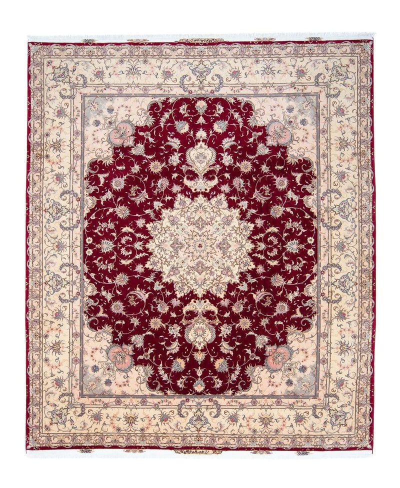 Tabriz - 50 Raj Koberec 248x293cm - Perský koberec - tmavě červená