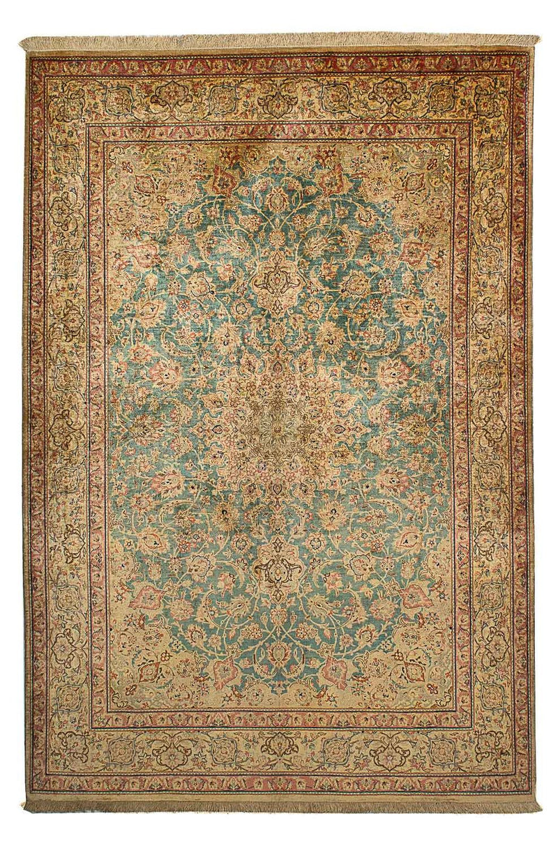 Qom hedvábí Koberec 132x216cm - Perský koberec