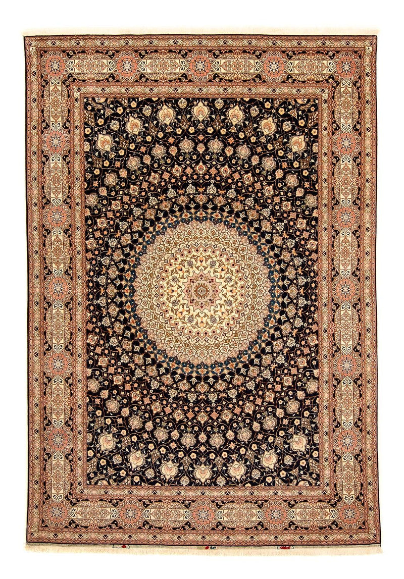Tabriz - 50 Raj Koberec 248x338cm - Perský koberec - tmavě modrá