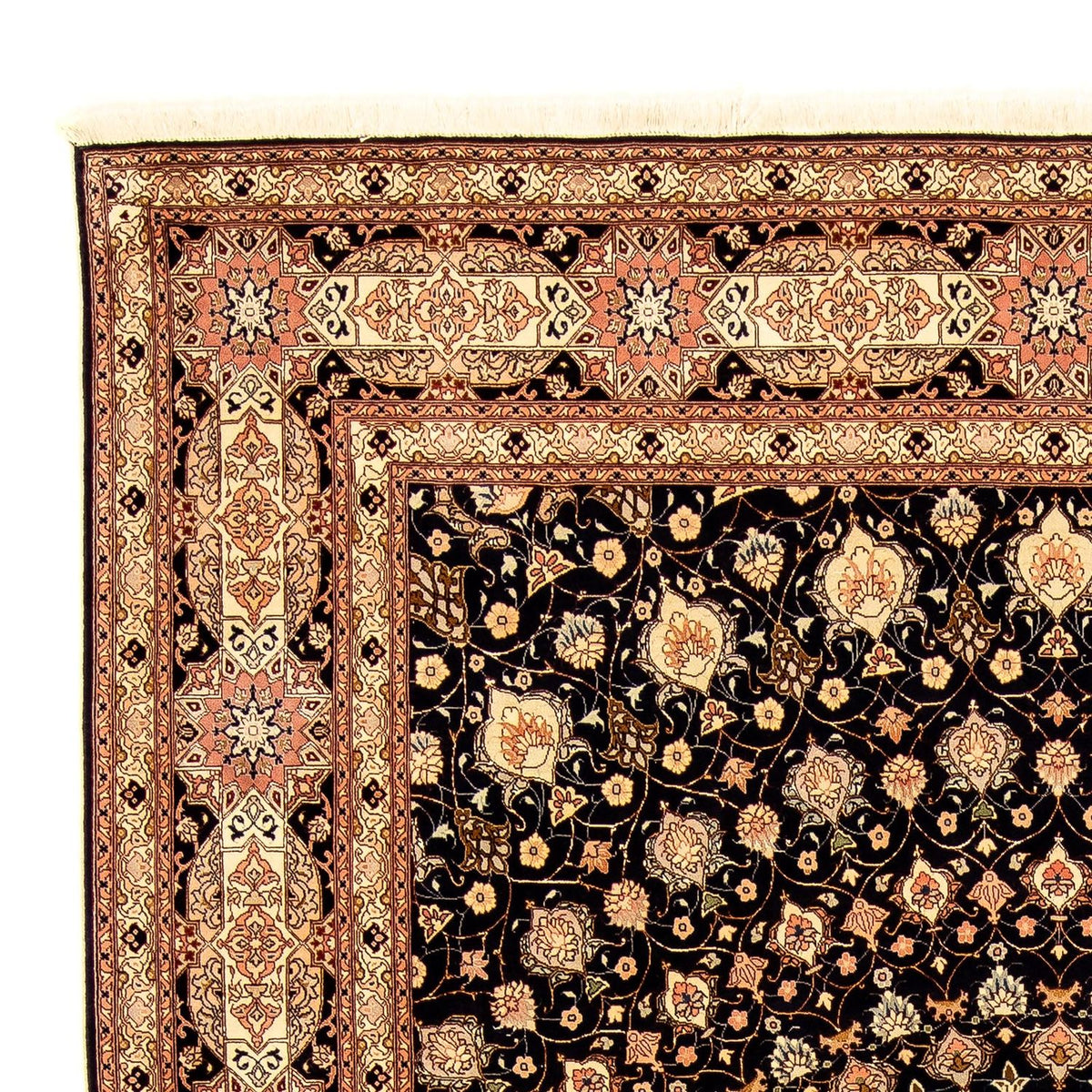 Tabriz - 50 Raj Koberec 248x338cm - Perský koberec - tmavě modrá