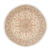 Perský koberec - Tabríz - Královský kulatý  - 146 x 146 cm - béžová – product image