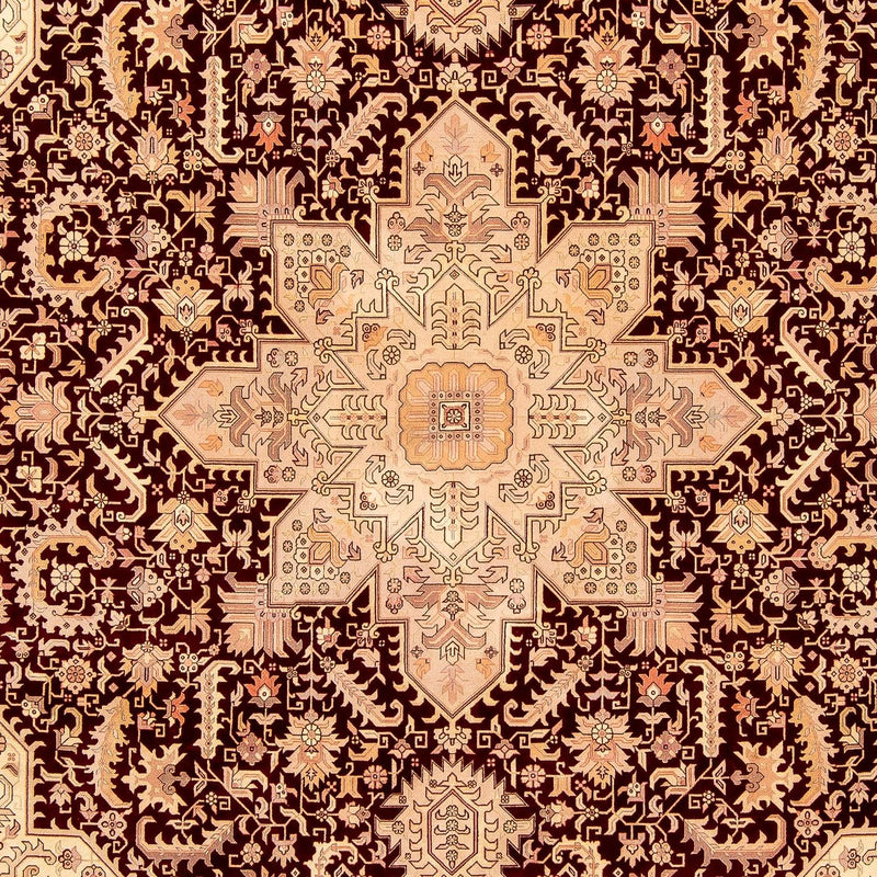 Tabriz - 50 Raj Koberec 250x356cm - Perský koberec - světle hnědá