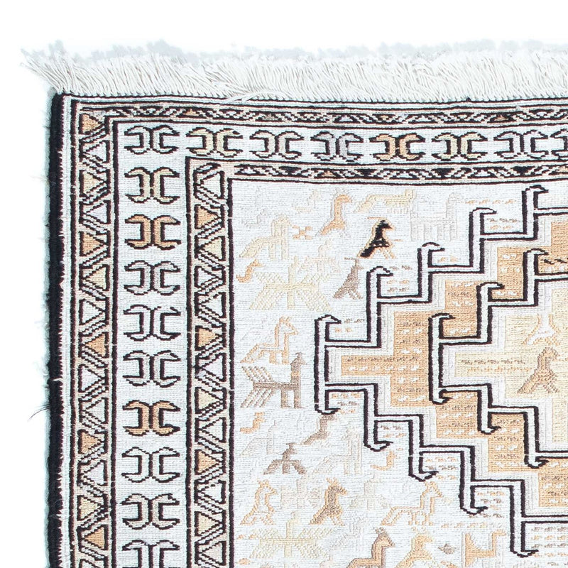 Hedvábný kilim Koberec 71x95cm - béžová