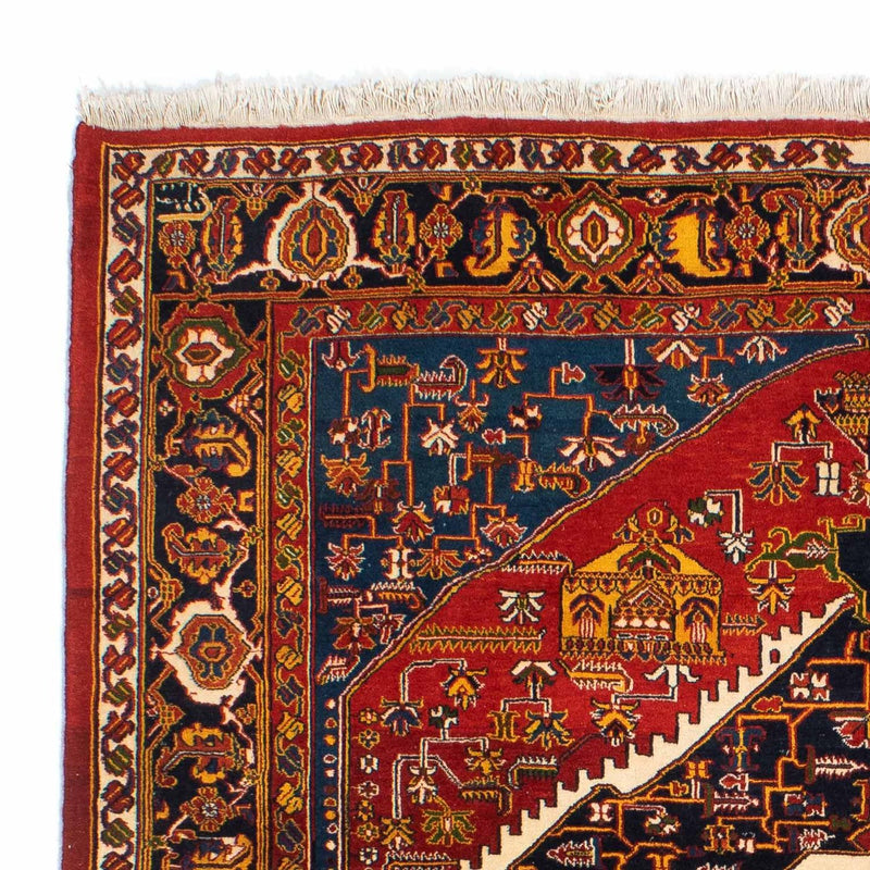 Gabbeh Koberec - Kashkuli Perský - 200 x 180 cm - tmavě červená