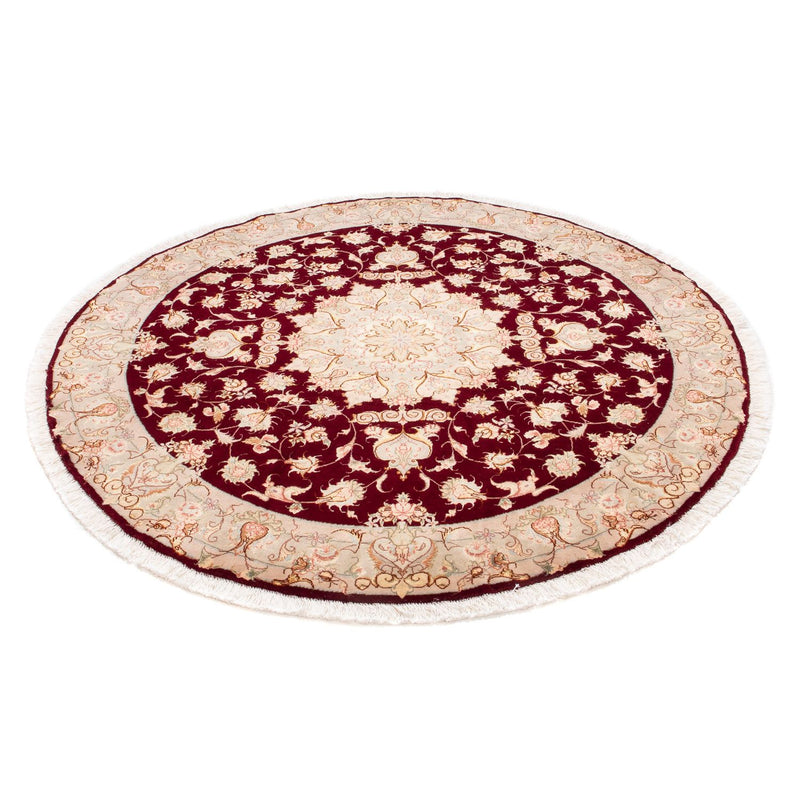 Tabriz - 50 Raj Koberec 150x150cm - Perský koberec - tmavě červená