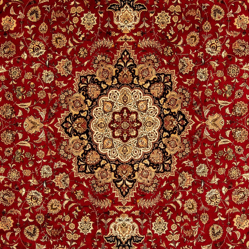 Tabriz - 50 Raj Koberec 245x350cm - Perský koberec - tmavě červená