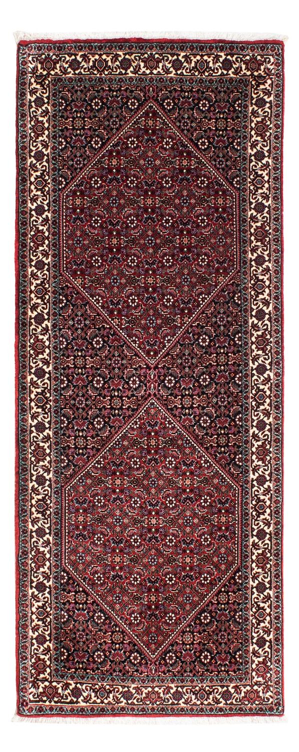 Bidjar Koberec 74x198cm - Perský koberec - tmavě červená